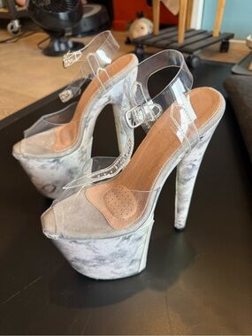 Hella Heels 8 inch Monochrone Nights US 7/UK 5